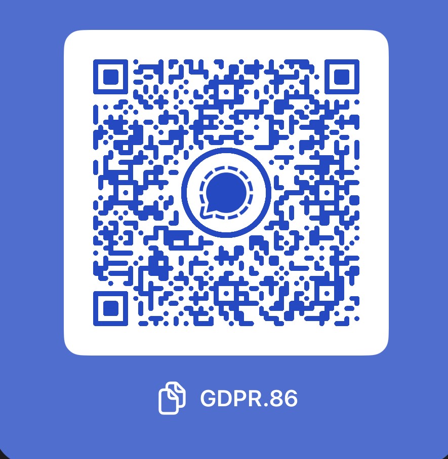 QR-Code zum Signal-Kontakt GDPR.86